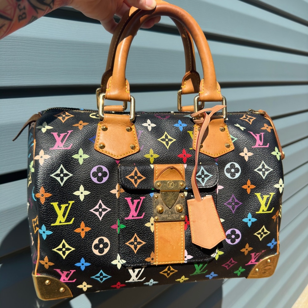 Louis Vuitton Takashi Murakami Speedy Monogram 30 black multicolor